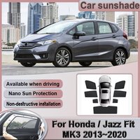 Car Mesh Visor For Honda Jazz Fit MK3 2013~2020 2014 2017 2019 Window Magnetic Sunshades Privacy Curtains Shade Auto Accessories