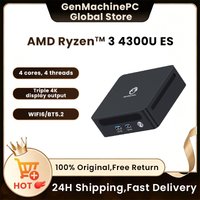Genmachine AMD Ryzen 3 4300U ES Mini Pc Windows 11 Ryzen Desktop 4C/8T 3.7GHz Perfect for Streaming & Work Diy Pc Mini Pc Gaming