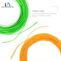 MAXCATCH Orange/Lime Green Floating Shooting Line 0.026'' 0.032'' 0.037'' 0.042'' Fly Running Line with Front Loop Quick Rigging