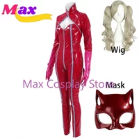 Max Anime Game Anne Takamaki Panther Red Tights Cosplay Costume Women Girls Halloween Carnival Costumes Clothes Bodysuit PF