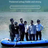 4 persons self-inflating rubber thickened fishing boat durable foldable outdoor rescue boat kayak super portable easy to fold