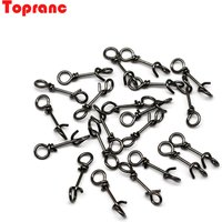 Topranc 100 Stücke Angeln Fastach Clips Köder Stecker Snap Schnell Angeln Zubehör Lock Snap Größe 1 # bis 5 #