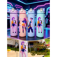AliExpress Hasbro Cartoon Pretty Girl Pattern Water Bottle, 3D Textured Design for Gym, Running & Cycling,High-Quality PC Material,PVC-Free,Gift