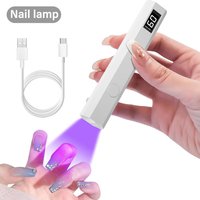 YIKOOLIN Ręczna lampa UV/LED do paznokci 12 W Przenośna mini lampa UV do paznokci żelowych 2 ustawienia timera Lampa LED do paznokci do użytku