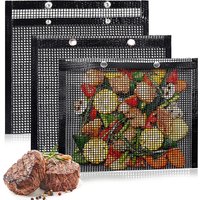 LMETJMA PTFE Mesh Grill Bags Reusable Non-Stick BBQ Barbecue Bags for Charcoal Gas Smokers BBQ Veggie Grill Bags JT41
