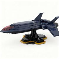 1427PCS MOC Hero Movie X Jet Blackbird Mutant 97 Model Custom Building Blocks DIY Creative Ideas Assembly Display Gift Home Set