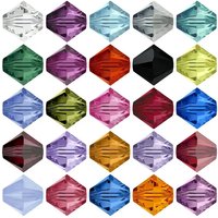 300pcs Exquisite 4mm Bicone Loose Crystal Beads For Jewelry Making Accessories 001-020