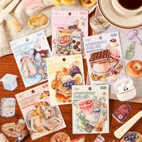 20 Sheets Daily Life Themed Stickers, DIY Handmade Album Scrapbooking Decorative Paper Supplies