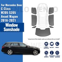 Custom For Mercedes Benz C Class W205 S205 Avant Wagon 2016-2021 Car Sunshade Front Windshield Curtain Rear Side Window Sunshade image 4