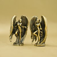 Brass Angel Figure Home Decor Ornament Creative Craft Home Decoration Desktop Small Ornament