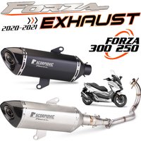 For HONDA Forza300 Forza 300 Motorcycle Exhaust Muffler Modified Connection Middle Tube Link Pipe 51mm With Removeable DB Killer
