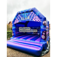 Durable Purple 4x4m 13x13ft Inflatable Blue Disco Club Bouncer House Bouncy House Bouncing Trampoline for Dancing Night