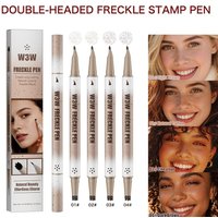 Waterproof Double-Ended Freckle Pen, Natural Fake Freckle Stamp Makeup Tool, Long-Lasting No-Smudged Spot Pen for Aesthetic