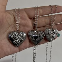 Heart Photo Frame Pendant Necklace Love Heart Charms Floating Locket Necklaces Women Men Fashion Memorial Jewelry