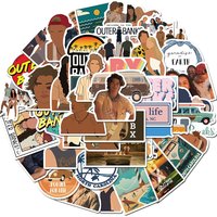 50Pcs American TV Series Outer Banks Cartoon Graffiti Laptop Luggage Skateboard Guitar Waterproof Sticker Decoration