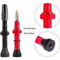 AliExpress NONE 2Pcs 40mm Bicycle Tubeless Presta Valve CNC Alloy/Brass Stem Detachable Brass Core with O-Ring Seals