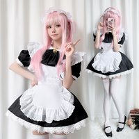 Cute Black White Maid Uniform Dress Women Maid Uniform Apron Lolita Soft Girl School Uniform Costume Anime Themed Cosplay Outfit