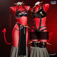 Panty & Stocking with Garterbelt Kneesocks Cosplay Costume Little Devil Jumpsuit Tail Gloves Hallowen Play Role Clothes Clothing