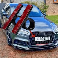 2PCS/Set Car Number Plate Clips Holders Kits For Audi Honeycomb Grills Car Accessories Automobiles Exterior Part