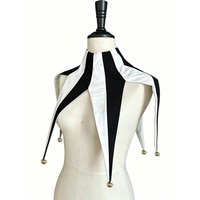 Halloween Jester Collar Pointed Clown Collar Clown Neck Collar with Jingle Bell