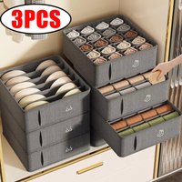 Fabric Clothes Underwear Storage Box Foldable Underwear Sock Organiser Multifunctional Waterproof Drawer Compartment Organiser