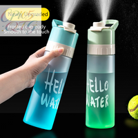 Hot Sale 650ml Spray Water Bottle Outdoor Sports Fitness Water Cup Large Capacity Portable Water Bottle Jet Water Spray Cup
