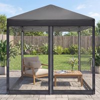 qw3x6m Pop Up Gazebo with Pre-Assembled Frame, Instant Outdoor Canopy Tent with Mesh Mosquito Net Sides, Garden Shelter Patio Gazebo for Patio Lawn Backyarde
