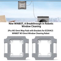 Compatible for Original Wiping Pad Bracket for ECOVACS WINBOT W3 Omni Window Cleaning Robot, Microfiber Cleaning Pad with Holder