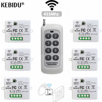 Mini Wireless Smart Light Switch with Remote Control 1000M Distance 433 Mhz RF Relay Receiver 220V Switch for Home Led Lamp Fan