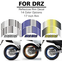 Motorcycle DRZ Wheels Stickers Rim Tire Decorative Decals Reflective Stripe Set For Suzuki DRZ DR-Z400SM DRZ 400SM DR-Z4SM