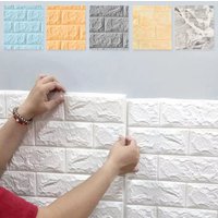 1-10pcs 70cmX1m Modern Home Decoration Brick Pattern PVC 3D Room Decor DIY Self-adhesive Wallpaper Waterproof Wall Stickers