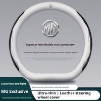 For MG ZS E-HS EV MG3 MG5 MG6 Trophy MG7 EZS 3SW Cyberster Carbon fiber Leather Car Steering Wheel Cover Anti-slip Breathable