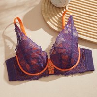 2025 Elegant Beauwear 75 80 85 C D Bra Women's 3/4 Cup Plunge Bras Sexy Lace Bra Unlined Underwire Bralette CW9525