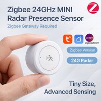 Zigbee 24G mmWave Human Presence Sensor Microwave Radar Occupancy Motion Detector Smart Home Works with Zigbee2MQTT TUYA APP