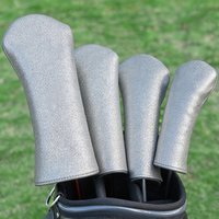 1pc / 4pcs Silvery Glitter Design Golf Club Head Covers,Fits Driver, Fairway Woods & Hybrid Clubs.Universal Fit for Men & Women,