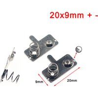 10pcs/ 20x9mm + - Replacement Metal Batteries Spring Contact Plate Silver Semicircle For AA AAA Battery case