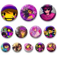 Funny Game R-Regretevator Infected Customizable Brooch Cartoon Role Playing Lapel Pins Cute Badge Jewelry Decor Gift for Friends