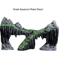 Resin Creative Aquarium Decoration Fish Tank Simulated Rock Mountain Ornament Acuario Rocks for Aquarium Decor Funny