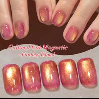 12ML 1PCS Autumn Halloween Top Selling Gold Light Glass Bead Red Magnet Cat Eye Gel Nail Polish Suitable For Nails And Toe Nails