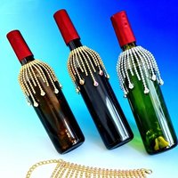 Colored Crystal Crystal Fringe Bottle Cover Non-tarnish Long Rhinestone Tassel Bottle Chain Pendant Adjustable Elegant