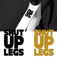1Pc SHUT UP LEGS Motorcycle Helmet Sticker, Waterproof PET Anti-Scratch Sun Protection Cycling Decal, Durable Outdoor Bicycle