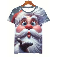 Christmas T Shirts Men 3D Printed T-shirt Hot Sale Xmas Part Holiday Short Sleeve Men's Tops Fashion 2026 Santa Claus Clothes