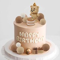 16Pcs/set Cute Teddy Bear Cake Balls Topper Decoration Boy Girl Kids 1st Birthday Party Favors Supplies Baby Shower Cake Decor
