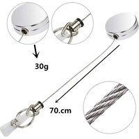 1/2/3/4pcs Card Sets Belt Key Ring Metal Retractable Pull Badge Reel ID Lanyard Name Tag Card Badge Holder Reels Recoil Chain