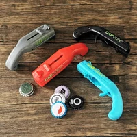ABS Creative Pistol Bottle Opener Launches Beer Caps Fun Shooting Cap Gun Multifunctional Gadget For Home Bar Kitchen Tool