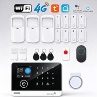 TUGARD Smartes WLAN-Diebstahlschutz-Set 2G GSM 4G Kompatibel mit Tuya Smart Life Drahtlose Alarmanlage für Haus und Geschäft Fernüberwachung per Handy Öffnungserkennungssensoren Komplikationsfreie