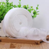Rubans en Organza Transparent Blanc de 12/15/20/25/40mm, Décoration d'Emballage Cadeau de Noël, de ixde Mariage, 50 Yards
