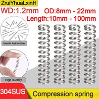 1.2mm 304SUS Medical Compression Springs - Corrosion Proof Coils for Endoscope Valves & Dairy Machinery (OD 8-22mm)