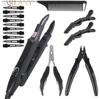 ARLANY Hair Extension Connector Kit for Keratin Extensions Fusion Hair Iron Kit Matte Hair Clips Keratin Bonding Cutter Remover