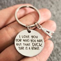 I Love You for Who You Are Keychain Boyfriend Keychains Engraved Key chains Husband Key Ring